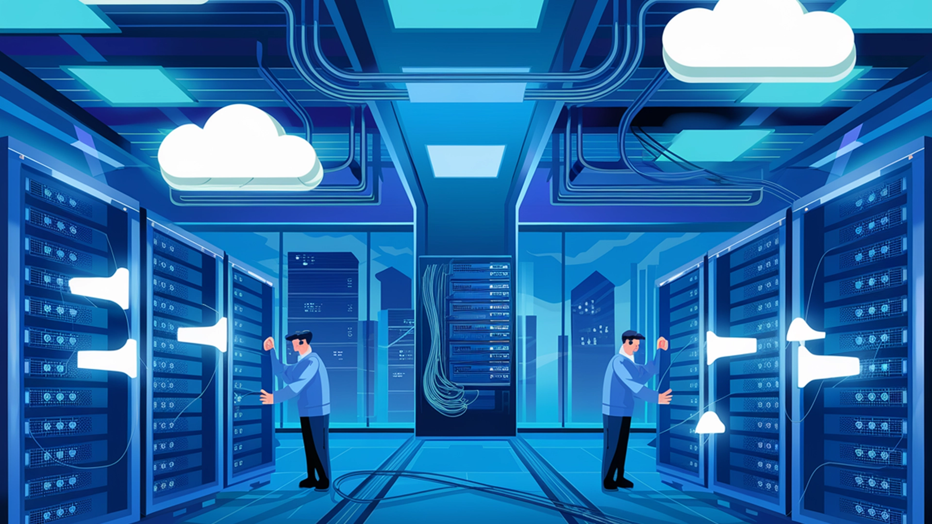 Hosting infrastructure illustration